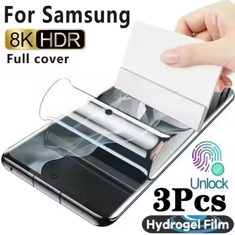 3Pcs Full Cover Hydrogel Film For Samsung Galaxy A5 A3 A7 2016 S5 Mini S6 Screen Protector S7 J3 J5 