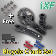 IXF Crankset 104 BCD Crankset MTB with BB Axis Spindle Crankset Hollowtech Connecting Rods for Bike