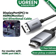 UGREEN DisplayPort(desktop) to HDMI(Monitor) Cable 4K60Hz DP1.2 to HDMI Aluminum Braided Single Dire