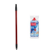 微力達 - [優惠裝] 特強吸水拖把（替換裝）+ 伸縮地拖棍 - 擰頭