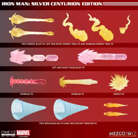 Original Mezco Toyz ONE 12 IRON MAN Silver Centurion edition In Stock Anime Action Collection Figure