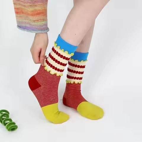 1 Pair Women's Spring Autumn High Quality Cotton Ankle Socks Candy Color Multi-color Mid-calf School