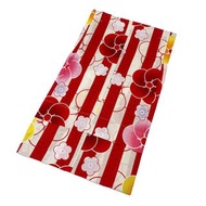 日本 和服 日本染色 梭織 兒童 浴衣 単品 115-125cm 7-8歲 紅