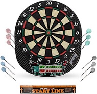Ultrasport Electric Dartboard without Doors, Dart Machine for up to 8 Players, Includes Throwing Lin
