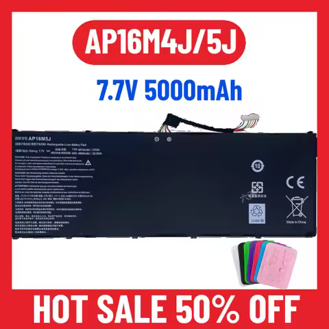 7.7V 5000mAh for ACER AP16M4J/5J Aspire 3 A315-21 A N19C1 Laptop Battery