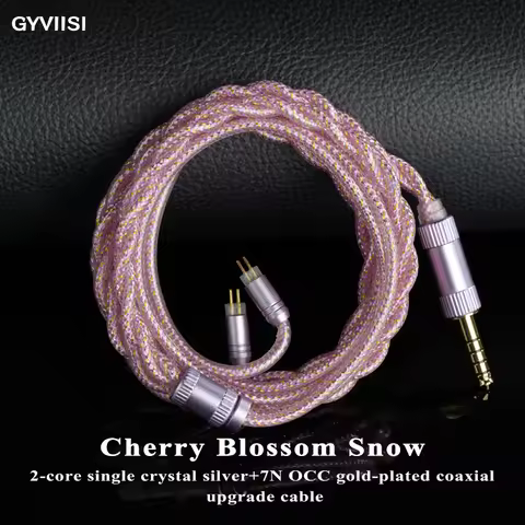 GYVIISI-28 In Ear Headphone Upgrade Cable Supports 2.5/3.5/4.4 Balanced MMCX/2Pin IE900 Compatible W