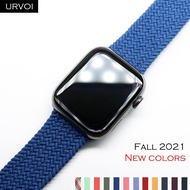[HOT JUXXKWIHGWH 514] URVOI Braided Solo Loop สำหรับ Apple Watch Sport Band Series 7 6 SE 5 4 3 21สายรัดยืดหยุ่นสำหรับ IWatch ทอหัวข้อ Gen.5