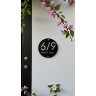 Boarding house door number custom house number ACP number 3mm ROUND 12cm house number plate