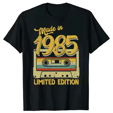 Funny Birthday Gift Vintage Made in 1985 39th Birthday 39 Years Old T Shirts Summer Graphic Streetwe