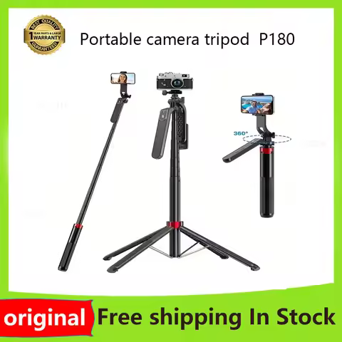 Original P180 Mini Selfie Stick Tripod Phone Tripod Stand 360 Degree Rotating Remote Control Selfie