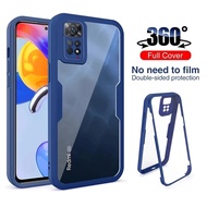 360 Clear Case for Xiaomi Redmi Note 12 Pro Plus 10 11 Pro Note 12s 11s 10s Shockproof Cover