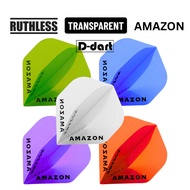 AMAZON Dart Flights - TRANSPARENT NO2 Standard Extra Strong 100 Micron Dart Flights (SAYAP ARROW)