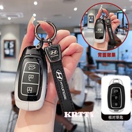 3 Buttons Car Key Case Cover Key Bag Accessories Black And White Gradient Fashion Style For Hyundai 