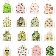 Cute Fruit Print Apron Fresh Waterproof Oilproof Laundry Cooking Unisex Kitchen Overalls Sleeveless 