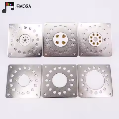 10PCS Vacuum Tube Shock Proof Iron Plate Tube Socket Mounting Plate 6V6 KT66 6550 2A3 300B KT88 EL34