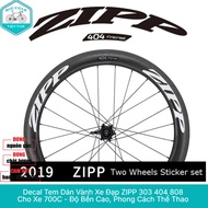 ZIPP 303 404 808 Bicycle Rim Sticker Decal for 700C Vehicles – Glossy, Beautiful, Easy to Apply