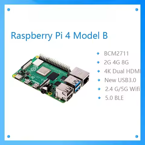 Official Original Raspberry Pi 4 Model B Dev Board Kit RAM 2G 4G 8G 4 Core CPU 1.5Ghz 3 Speeder Than