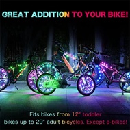 oc Fun Bike Decorations Led Rim Lights for Bicycles 16 Colors Led Bike Wheel Lights Trendy Safety Bicycle Strip Light Set for Southeast Asian Riders