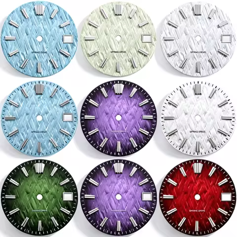 28.5mm Beauty Ice Forests Embossed Texture Watch Dial No Logo For Grand Seiko Evolution9 NH35 NH34 A