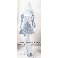 Baju kurung pahang baby blue