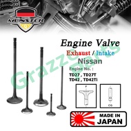 (4pc) Münster Engine Valve EX (38.0mm) / IN (43.5mm) Nissan UD Truck Lorry Bus Cabstar 2.7 TD27 YU41