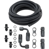 AN6 Automatic Transmission Cooler Line Kit SS Braided PTFE Hose Transmission Cooling Lines for Trans
