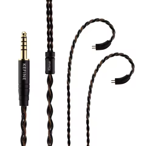 Kefine Silver Plated 216 wires detachable cable for Klanar hifi wired earphone IEM 3.5mm SE and 4.4m