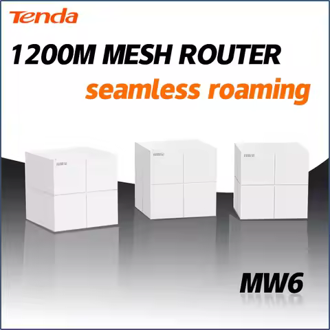Tenda MW6 Whole Home Mesh Wireless WiFi System with 11AC 2.4G/5.0GHz WiFi Wireless Router and Repeat