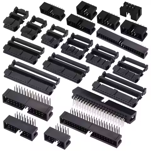 2.54MM Pitch 6 Position 8 10 14 16 18 20 24 26 30 34 40 Pin DC3 Header Male Socket Female IDC Socket