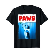 Men's cotton T-shirt Paws Jaws Dog And Tennis Ball For Men For Women Dog Lovers T-Shirt Fast Shippin