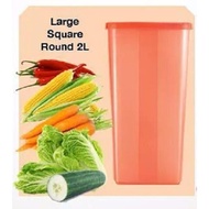 Tupperware Large Square Round (1) 2L - Orange