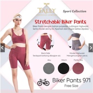 TALLY SPORT PANTS/ BIKER PANTS 971 I FREE SIZE | FIT XL | HIGH WAIST I NYLON MATERIAL