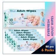 EverFresh Adult Wipes Wet wipes, Aloe Vera Alcohol free 80 Sheets