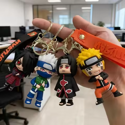 New Naruto cartoon keychain Naruto Kakashi character keychain cartoon pendant bag chartered keychain
