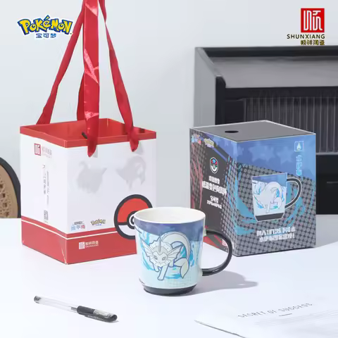 SHUNXIANG Pokémon Licensed Eevee Series Color Changing Mug Cartoon Ceramic Mugs Coffee Milk Tea Cups