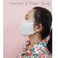 Pinky &amp; Paer Shop ผ้าปิดจมูกเกาหลี (สำหรับผู้ใหญ่- สก๊อต) ผ้ามัสลิน ผ้าคลีนรูม เกาหลี ป้องกันฝุ่นละออง สวมใส่สบาย แบบสายคล้องคอ ไม่อึดอัด