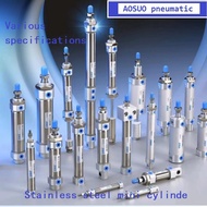 MA16x50-S-U Flat Tail With Magnetic Stainless Steel Mini Cylinder Diameter 16/20/25 Stroke 25/50/75/