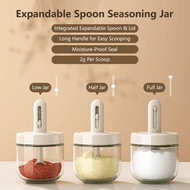 ✅SG Ready Stocks✅ JOMO Expandable Spoon with Lid Seasoning Jar Moisture-Proof Spice Container