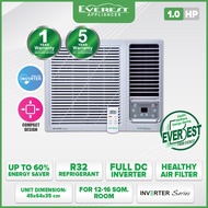 EVEREST Inverter Aircon Window Type, Airconditioner, Inverter Full Dc, Automatic with Remote Control 1.0 HP - ETIV10CFWD/G