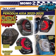 Car Perodua Axia NEW 2023 - 2025 Tail Lamp Taillamp Albino Black Red Accessories Dragon Scale Lampu 