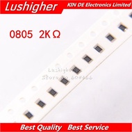 100PCS 0805 SMD Resistor 5% 2K Ohm 202 2001 2.0Kohm 2000ohm