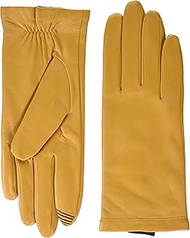 Carla, Classic Leather Glove for Women with a Side Slit by KESSLER Made of fine Lamb Nappa, Old Gold
