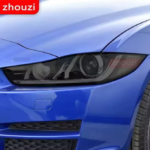 2 Pcs For Jaguar XE XF XJ F Type I Pace E Pace F Pace Car Headlight Tint Smoked Black Protective Fil
