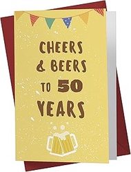Funny 50th Birthday Card – Funny 50 Years Old Anniversary Card – Happy 50th Birthday Card – Beer 50t