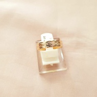 MESIN Genuine 375 gold machine engraved full ring