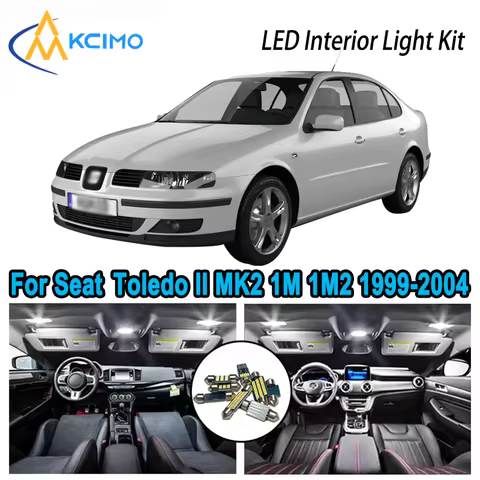 For Seat Toledo II MK2 1M 1M2 1999-2004 2000 Premium Bright LED Interior Dome Map Trunk Light Kit Ca