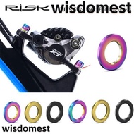 WISDOMEST Bike Bolts Washers, M5 M6 4 Colors Stem Bolts Washers, High Quality RISK Titanium Alloy Gasket Nut Outdoor Cycling