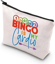 BDPWSS Bingo Makeup Bag Bingo Lover Gambler Gift Bingo Game Lover Cosmetic Bag Bingo Is My Cardio Lu