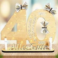 Gifts for 40th Birthday, 40th Birthday Gift, 40 Year Old LED Wooden Ornament, Money Gifts Birthday, 