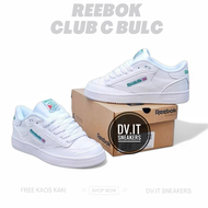 100% BNIB Sepatu Sneakers Casual Kasual Pria-reebok-Classic Club C Bulc Triple White Full Putih Size